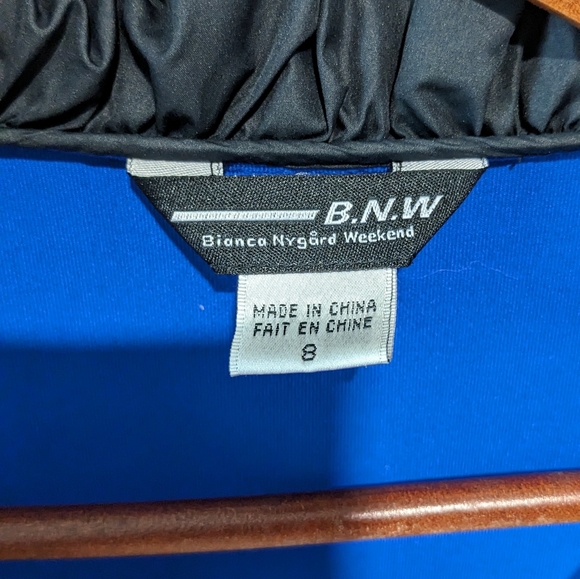 B.N.W. Blue & Black Zip-up Jacket - Picture 3 of 6